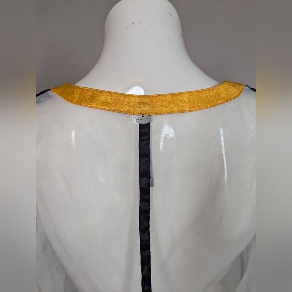 Liviana Conti Sheer Overlay Dress IT 40 / US 4-6 White See through Layering - Picture 9 of 11